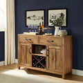 Crosley Roots Buffet mit Naturholz-Finish – 132 cm B x 46 cm T x 91 cm H