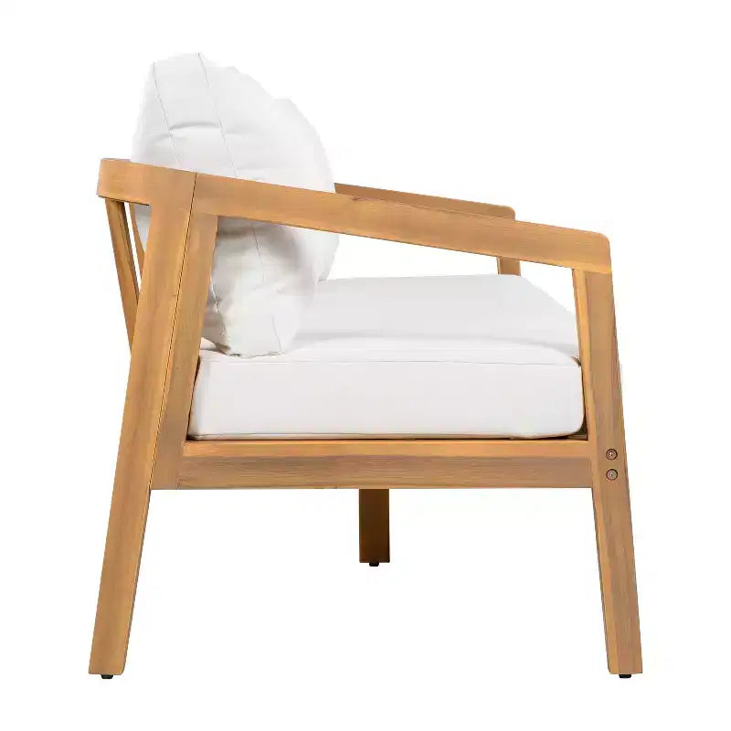 Christopher Knight Home Sunny Modernes 5-teiliges Akazien-Sitzgruppe mit rechteckigem Lattenrosttisch und 7 Sitzen