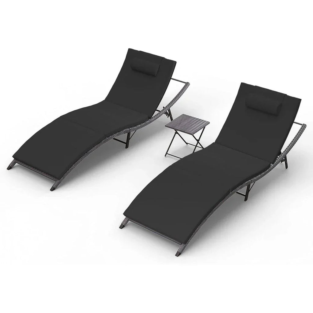 Kullavik 3-teiliges Outdoor-Liegen-Set