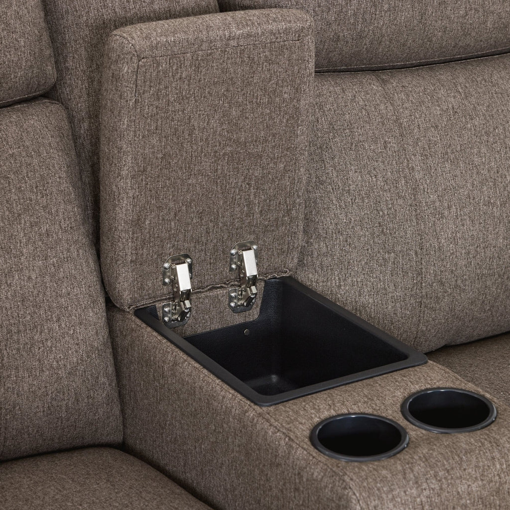 MCombo 60.2 Power Loveseat Relaxsofa mit Massage und zweifacher Heizung, verstellbarer Kopfstütze, USB- & Typ-C-Anschluss, Stoff