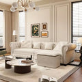 Whisen Velvet 3-in-1 Schlafsofa und wandelbares Schlafsofa im Kingsize-Format mit ausziehbarem Ottomane, getuftetem Design