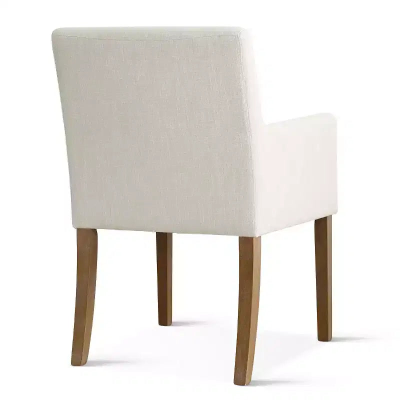 Set aus 6 gepolsterten Esszimmerstühlen mit Armlehnen, moderne Leinen-Sessel mit Holzbeinen, Akzentstühle für Esszimmer, Wohnzimmer - Panipeachy