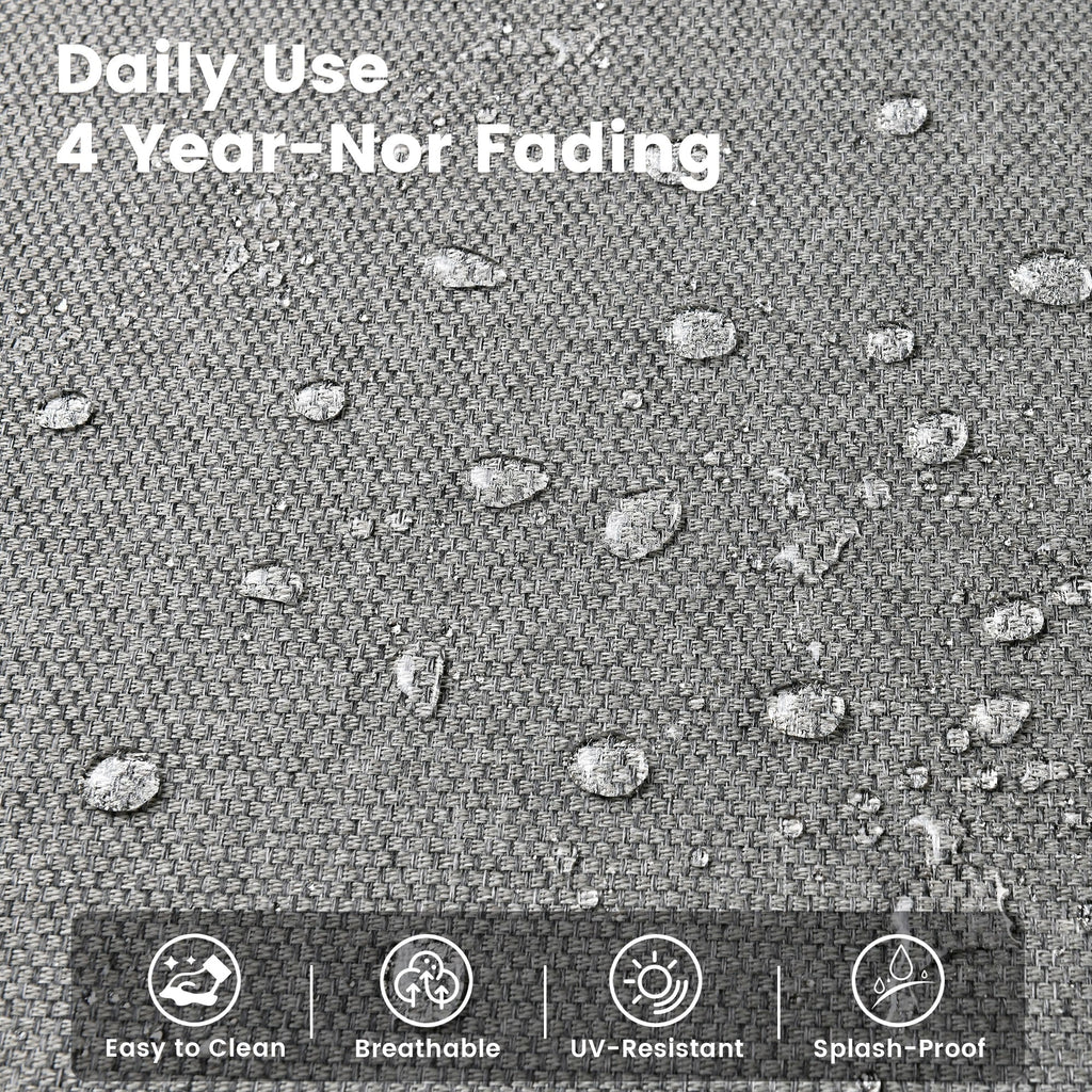OVIOS 9-teiliges Gartenmöbel-Set aus Korbsessel und Feuertisch