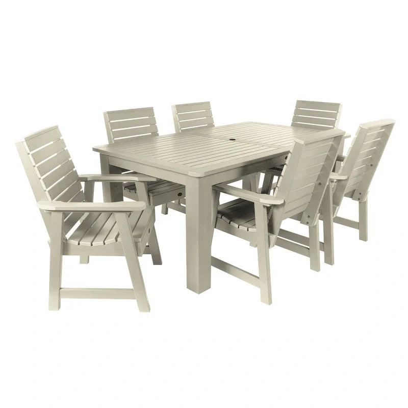 HIGHWOOD PROFESSIONAL 7-teiliges Outdoor-Esszimmer-Set 42x72
