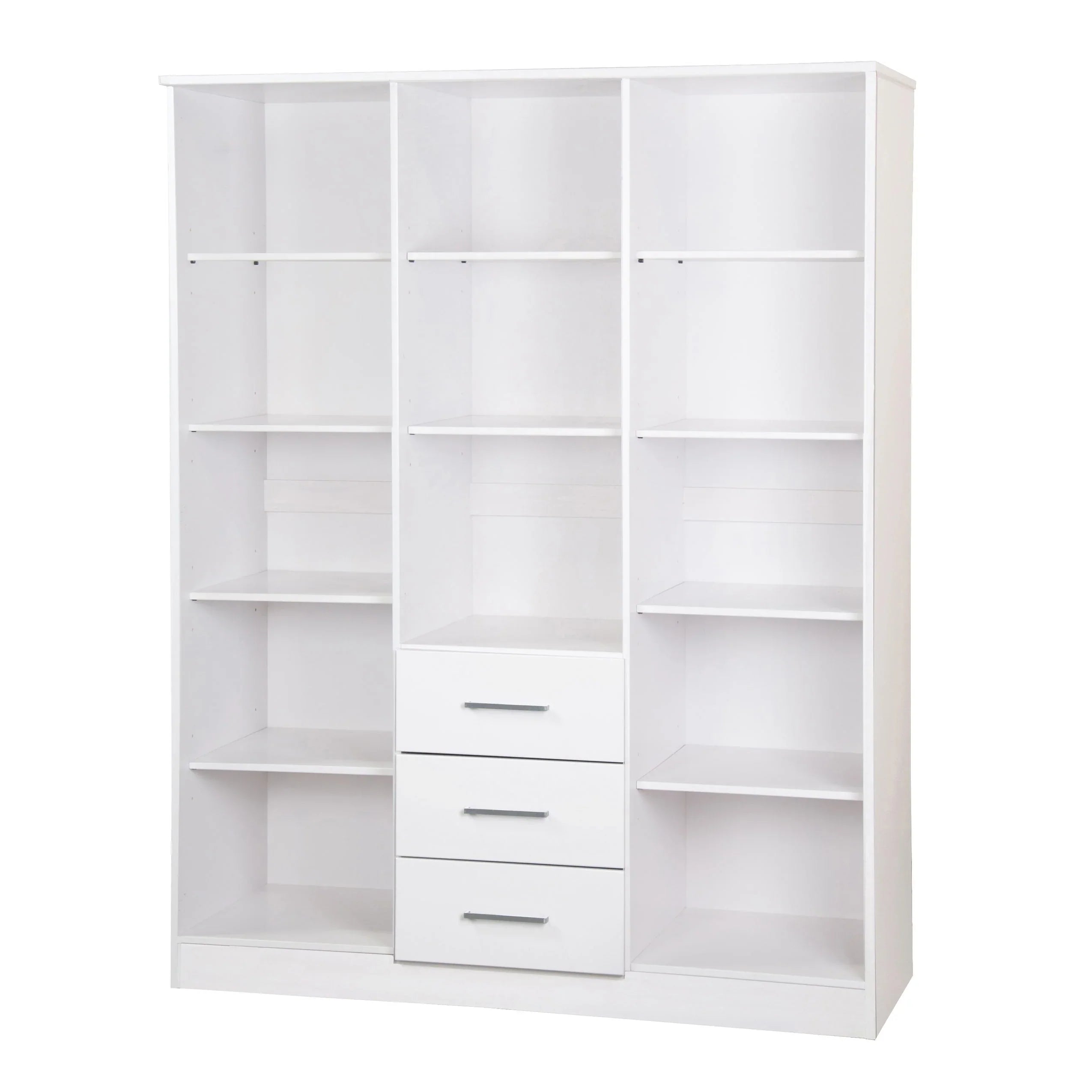 Palace Imports 100% Massivholz Cosmo Kleiderschrank mit 3 Türen mit Massivholz- oder Spiegeltüren