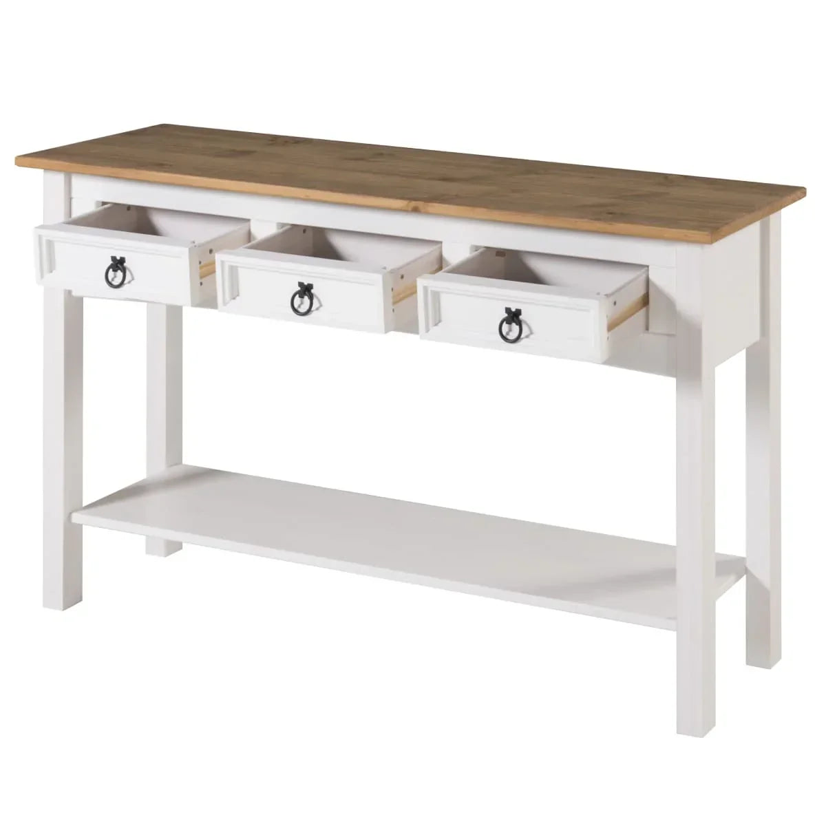 Holz-Dielentisch Konsole 3 Schubladen Corona | Furniture Dash - N/A
