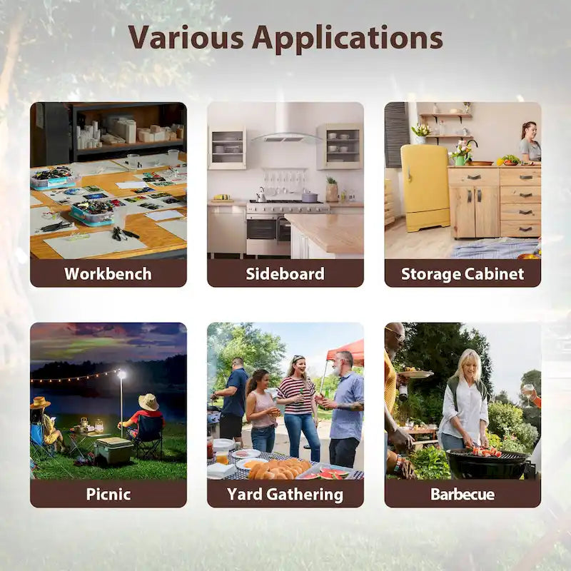 Outdoor-Grillwagen mit Edelstahlplatte (ohne Hocker)