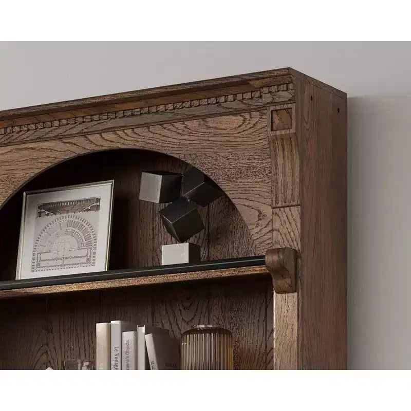 94 Traditioneller hoher Holz-Bücherregal mit Stauraum Stratton Collection Braun - Martin Furniture