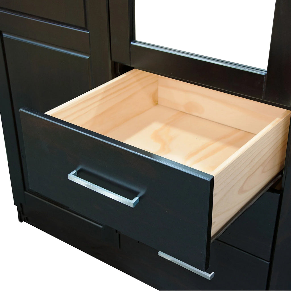 Palace Imports 100% Massivholz Cosmo Kleiderschrank mit 3 Türen mit Massivholz- oder Spiegeltüren