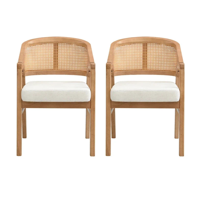 Christopher Knight Home - Esszimmerstuhl mit Rohrgeflecht (2er-Set)