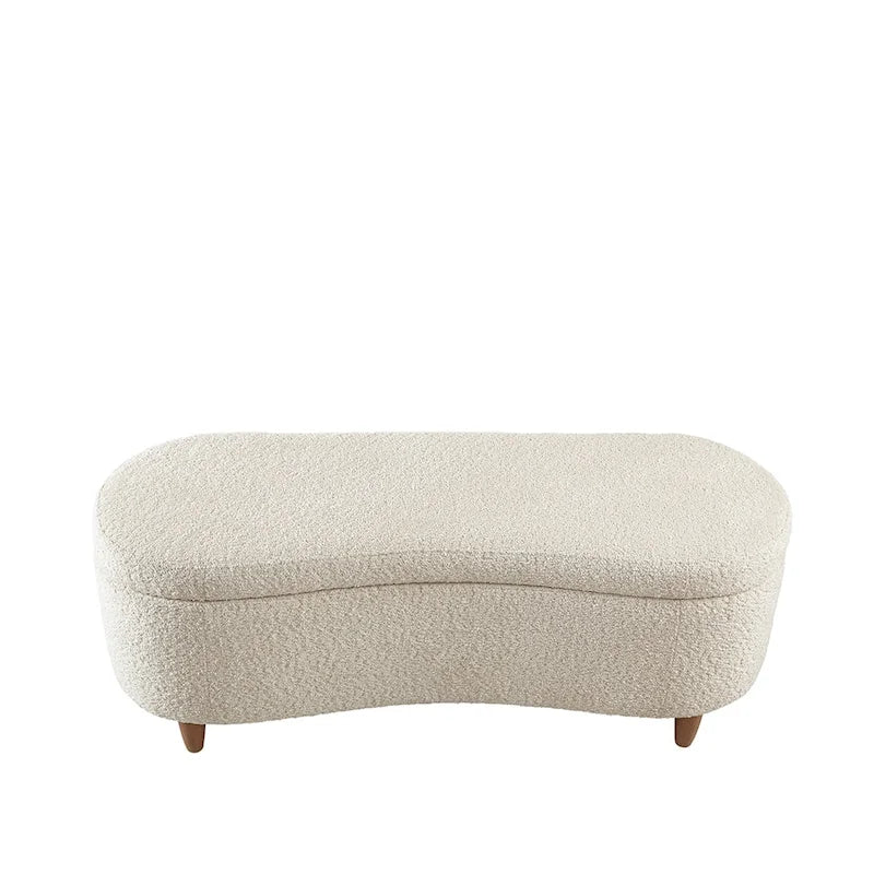 INK+IVY Bailey Taupe Bouclé Aufklappbare Aufbewahrungsbank