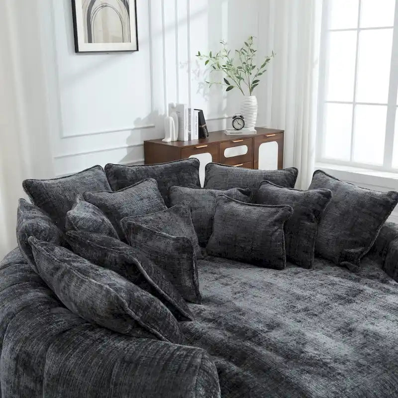 Bequemes Doppelschlafsofa, extra großes Schlafsofa mit Armlehnen