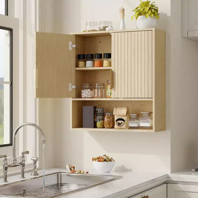 Badezimmer-Wandschrank - Medizinschrank mit Scheunentüren & verstellbarem Regal - 25x23,6x9 Zoll Wandschrank
