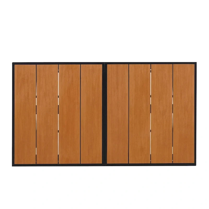 7-teiliges ausziehbares Outdoor-Essgruppe mit Ausziehtisch und 6 Armlehnstühlen