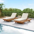 Christopher Knight Home - Michael Outdoor-Liegestuhl-Set aus Akazienholz, 2er-Pack