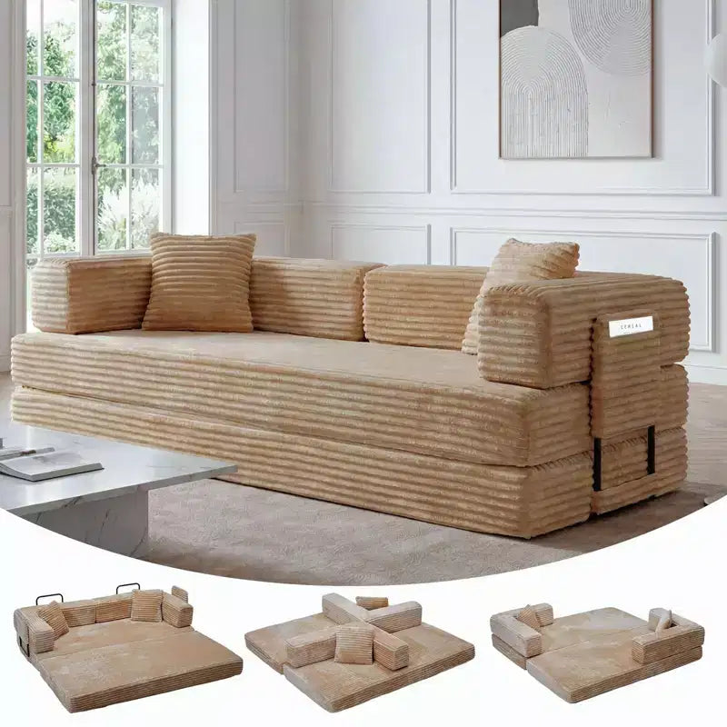 80.7 5-in-1 Schlafsofa – Kord, 544 kg, kein Aufbau