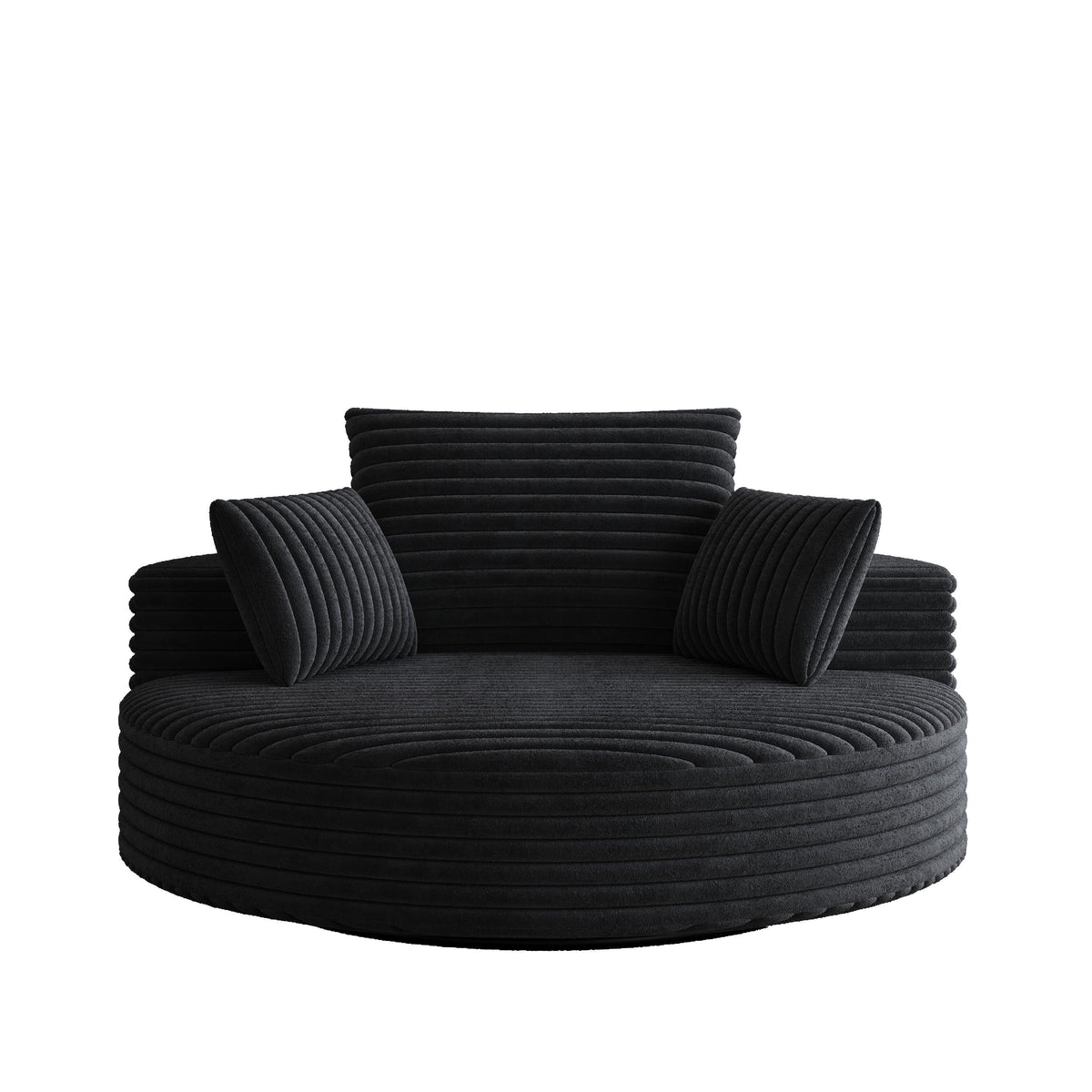 Einzelsessel aus Kord-Chenille-Schaumstoff, drehbar