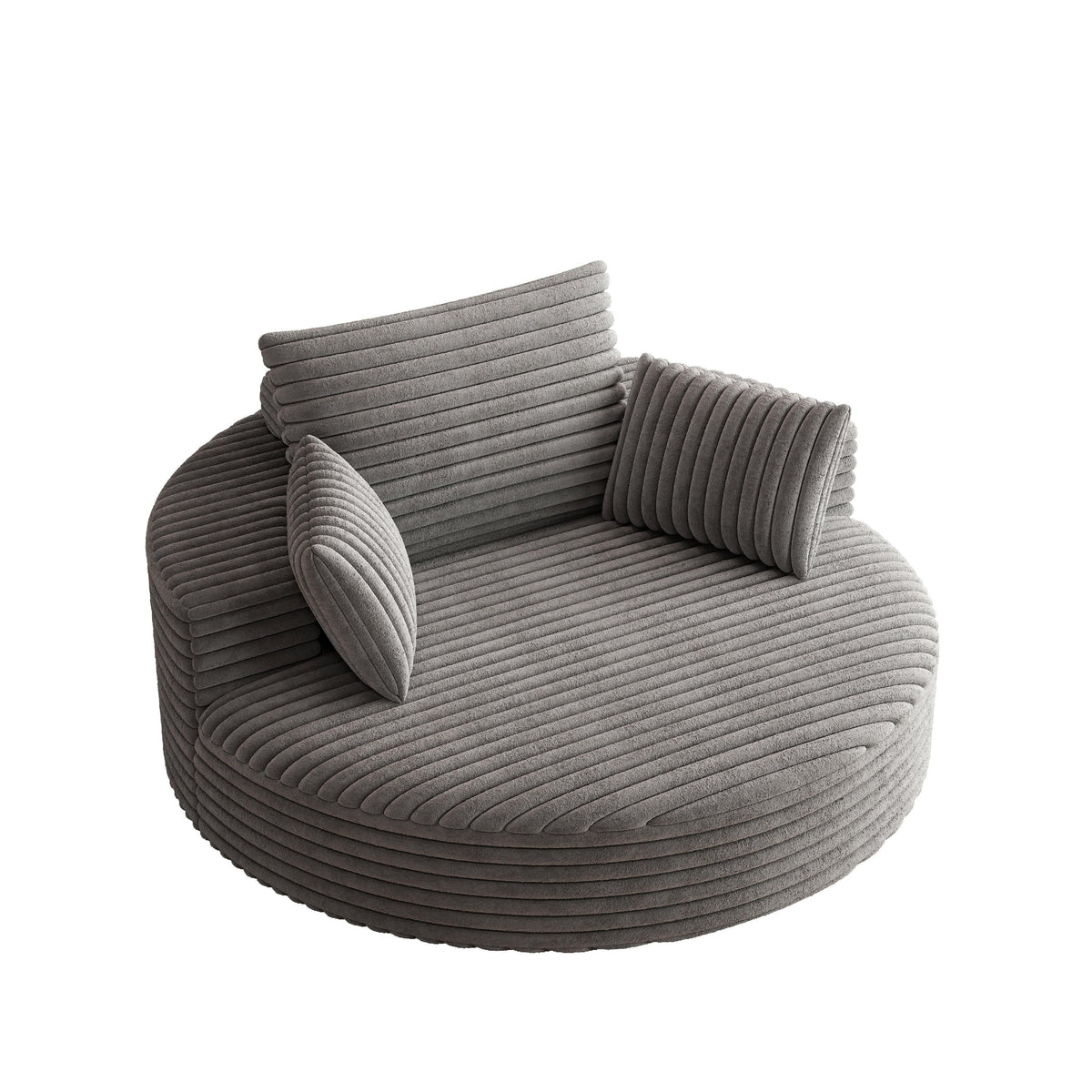 Einzelsessel aus Kord-Chenille-Schaumstoff, drehbar