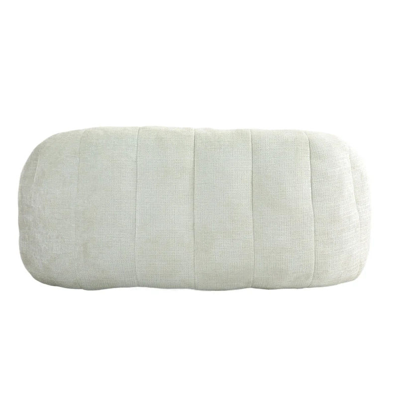 Weißer Chenille-Loungesessel (63,78 Zoll) mit hochdichtem Schaumstoff