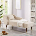 Modernes Samt-Chaiselounge-Sofa, Polsterliege mit geschwungener Armlehne, Schlafcouch für Schlafzimmer, Büro, Wohnzimmer