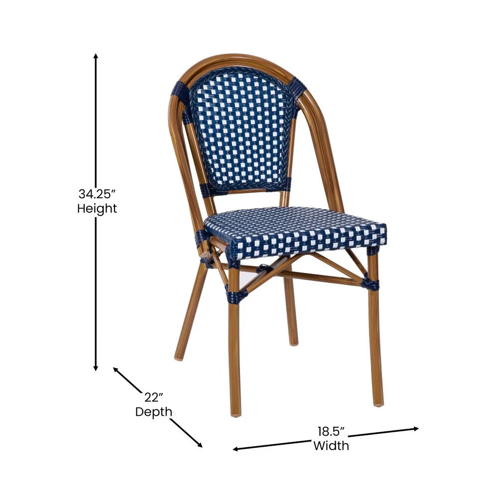 Gewerbliches Bistro-Set für Innen- und Außenbereiche mit Tisch und vier Stühlen