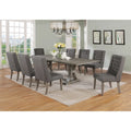 Best Quality Furniture 9-teiliges rustikales, ausziehbares Esszimmerset in Grau