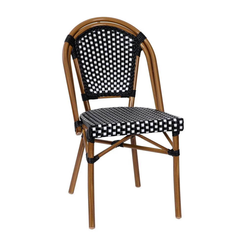 Gewerbliches Bistro-Set für Innen- und Außenbereiche mit Tisch und vier Stühlen