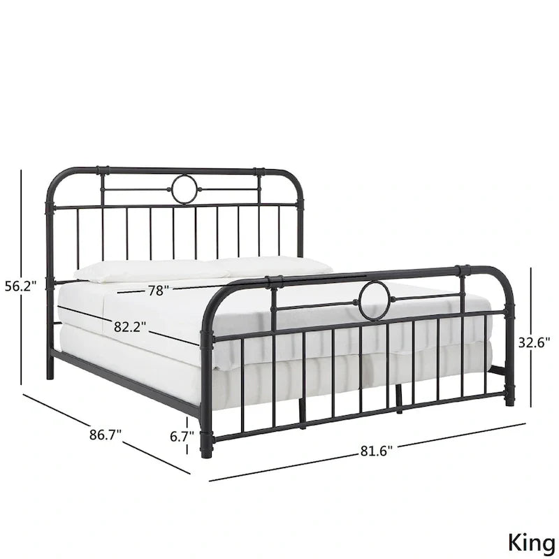 Schwarzes Metallbett