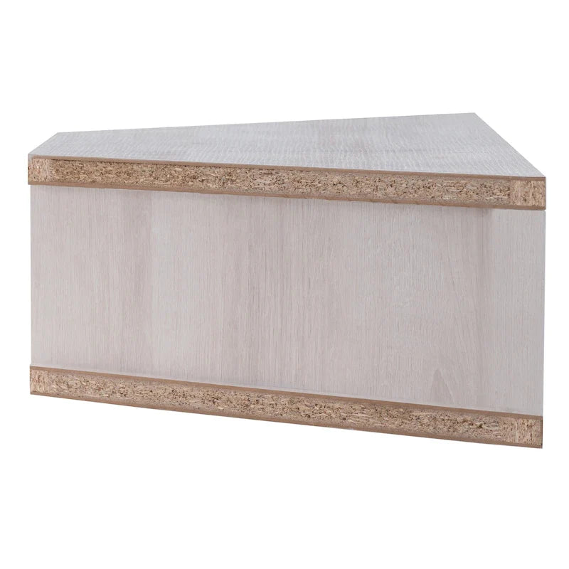 47 Eck-TV-Schrank, schwebend, 3 Ablagen, Transitional Style, platzsparende Wandmontage