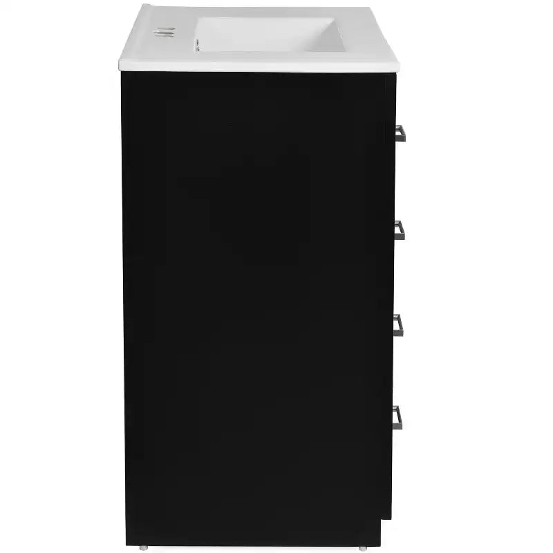 30 Zoll Einzelwaschtisch-Badschrank mit Unterschrank und 3 Schubladen – Schwarz / Blau / Grün / Indigo / Weiß
