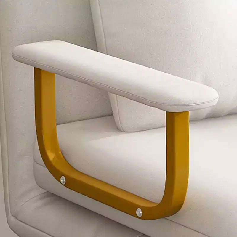 Klappbares Schlafsofa 3-in-1-Funktion - Verstellbare Rückenlehne mit 5 Positionen und Kissen, Platzsparender Schlafsessel für Wohnzimmer, Schlafzimmer & Büro (Weiß)