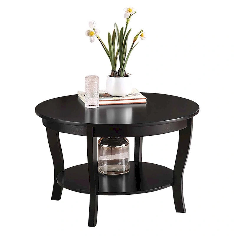 Convenience Concepts American Heritage Runder Couchtisch mit Ablage